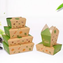 【一次性餐盒 牛皮纸沙拉盒 寿司便当盒 饭盒 外卖打包纸盒 纸质快餐餐盒图片】一次性餐盒 牛皮纸沙拉盒 寿司便当盒 饭盒 外卖打包纸盒 纸质快餐餐盒 - 新乐市雅惠包装制品加工厂