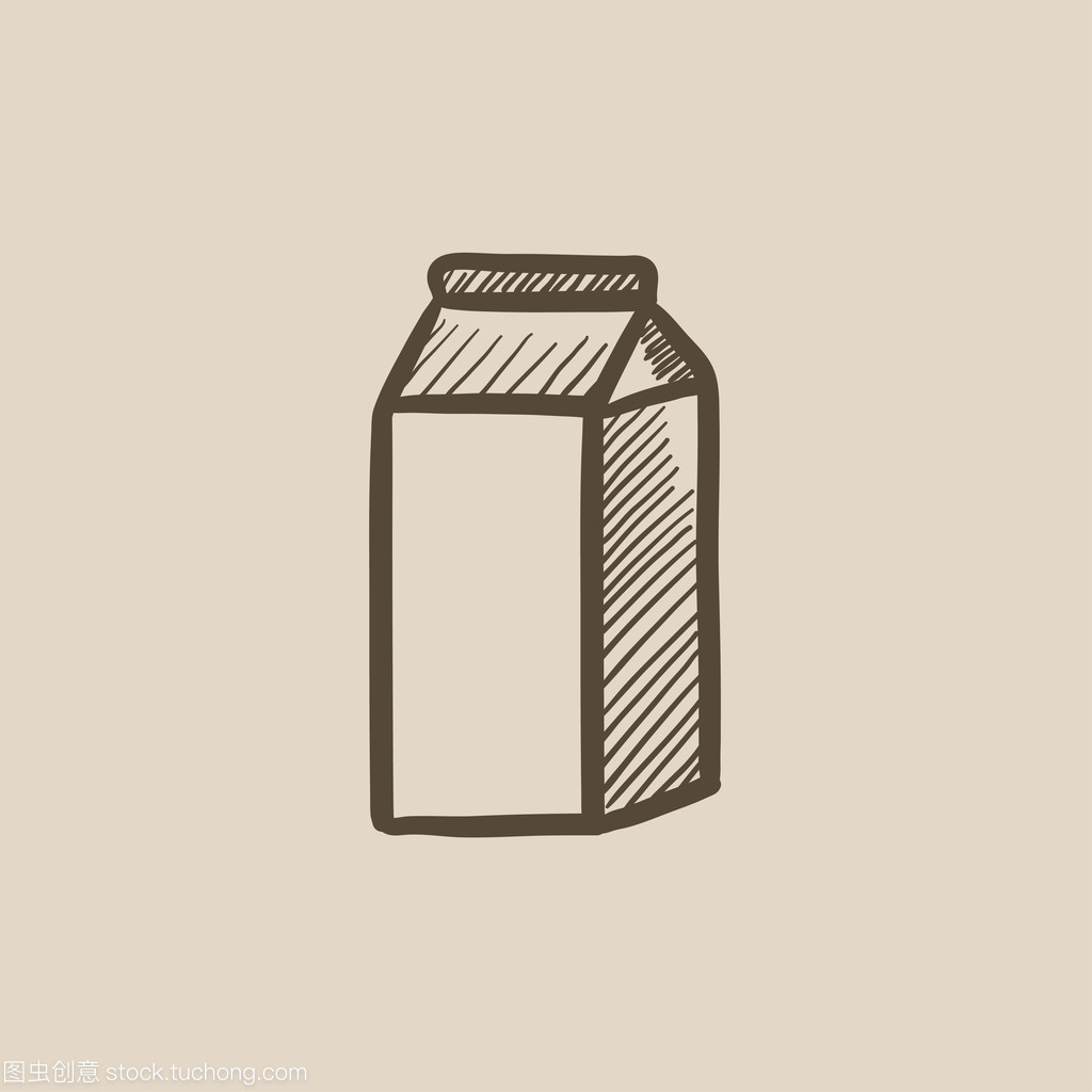 包装乳制品素描图标